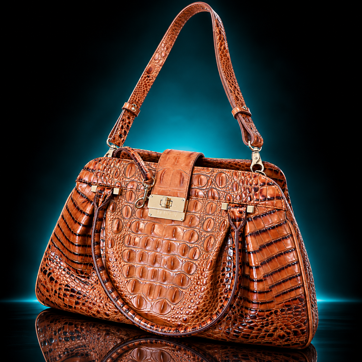 Brahmin Elisa convertible satchel / pecan Melbourne leather