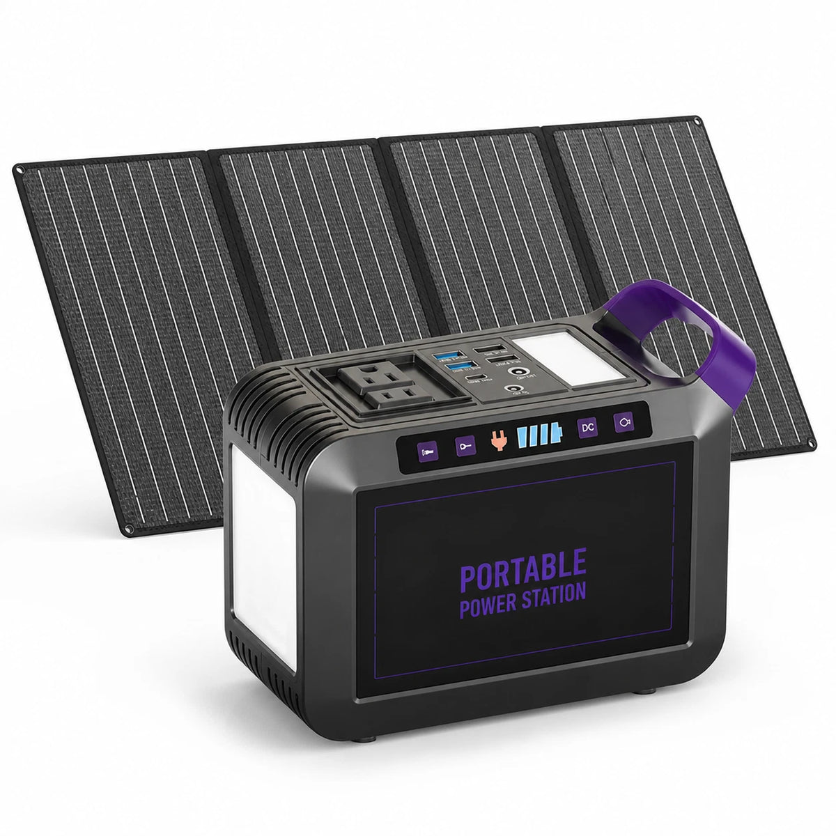 172Wh Solar Generator with 40W Panel Kit Portable Power Station 270W Peak Camp